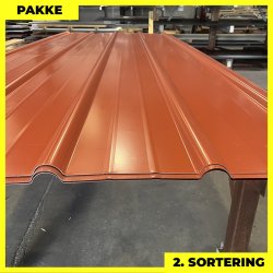 Pandeplade MTP 20/220 - 2. sortering - 5 stk. af 3000 mm - Teglr�d - 16,2 m&sup2;