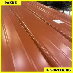 Pandeplade MTP 20/220 - 2. sortering - 5 stk. af 3000 mm - Teglr�d - 16,2 m&sup2;
