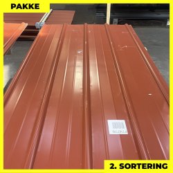 Pandeplade MTP 20/220 - 2. sortering - 5 stk. af 3000 mm - Teglr�d - 16,2 m&sup2;