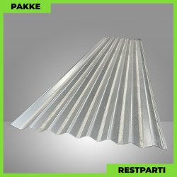 Sinus 35 - Restparti - 5 stk. af 3000-4800 mm - 0,5 mm - M�rk Silver - 18,7 m�