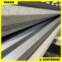 Trapezplade MTP 45 m/ dug - 2. sortering - 5 stk. af 3000 mm - Silver - 13,5 m�