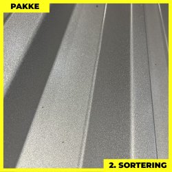 Trapezplade MTP 45 m/ dug - 2. sortering - 5 stk. af 3000 mm - Silver - 13,5 m�