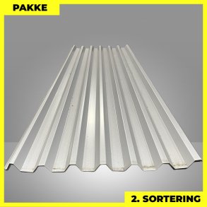 Trapezplade MTP 45 m/ dug - 2. sortering - 5 stk. af 3000 mm - Silver - 13,5 m�