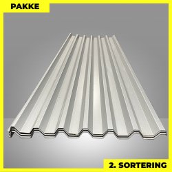 Trapezplade MTP 45 - 2. sortering - 19 stk. af 3000 mm - Silver - 51,3 m�