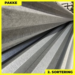 Trapezplade MTP 45 m/ dug - 2. sortering - 11 stk. af 3000 mm - Aluzink - 29,7 m�
