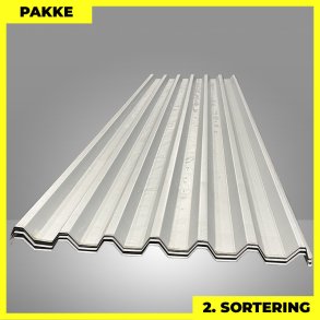 Trapezplade MTP 45 - 2. sortering - 10 stk. af 3000 mm - Mat Silver - 27 m�
