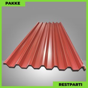 Trapezplade MTP 45 m/ dug - Restparti - 14 stk. af 3000 mm - 0,5 mm - M�rker�d - 37,8 m�