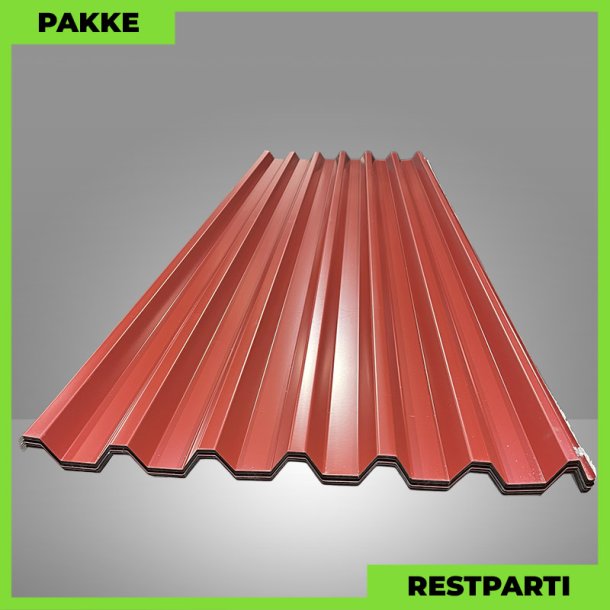 Trapezplade MTP 45 m/ dug - Restparti - 14 stk. af 3000 mm - 0,5 mm - M�rker�d - 37,8 m�