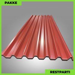 Trapezplade MTP 45 - Restparti - 18 stk. af 3000 mm - 0,5 mm - M�rker�d - 48,6 m�