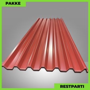 Trapezplade MTP 45 - Restparti - 18 stk. af 3000 mm - 0,5 mm - M�rker�d - 48,6 m�