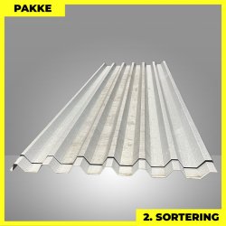 Trapezplade MTP 45 - 2. sortering - 5 stk. af 3000 mm - Aluzink - 13,5 m�