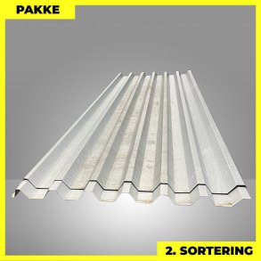 Trapezplade MTP 45 - 2. sortering - 5 stk. af 3000 mm - Aluzink - 13,5 m�