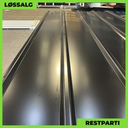 Pandeplade MTP 20/220 - Restparti - 3000 mm - 0,5 mm - Sort