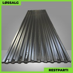 Trapezplade MTP 20 - Restparti - 4000 mm - 0,4 mm - Sort