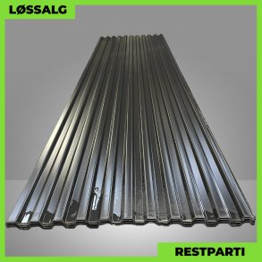 Trapezplade MTP 20 - Restparti - 4000 mm - 0,4 mm - Sort