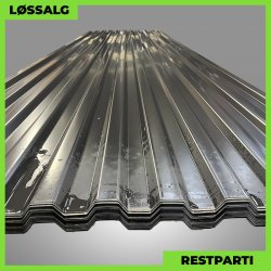 Trapezplade MTP 20 - Restparti - 4000 mm - 0,4 mm - Sort