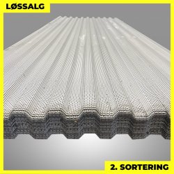 Trapezplade MTP 20 - Perforeret - 2. sortering - 3000 mm - Hvid