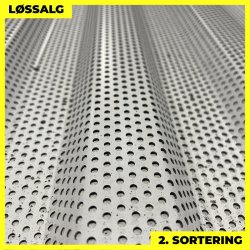 Trapezplade MTP 20 - Perforeret - 2. sortering - 3000 mm - Hvid