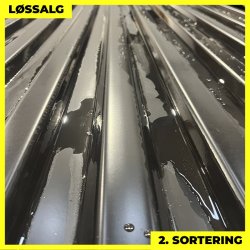 Trapezplade MTP 20 - 2. sortering - 1500 mm - Sort