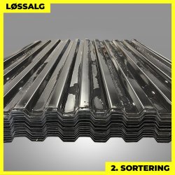 Trapezplade MTP 20 - 2. sortering - 1500 mm - Sort