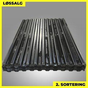 Trapezplade MTP 20 - 2. sortering - 1500 mm - Sort