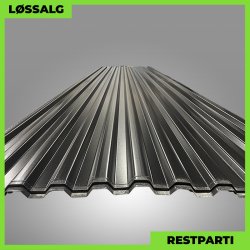 Trapezplade MTP 20 - Restparti - 5200 mm - 0,5 mm - Sort