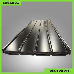 Pandeplade MTP 20/220 m/ dug - Restparti - 30 stk. af 4500 mm - 0,5 mm - Sort - 145,8 m&sup2;