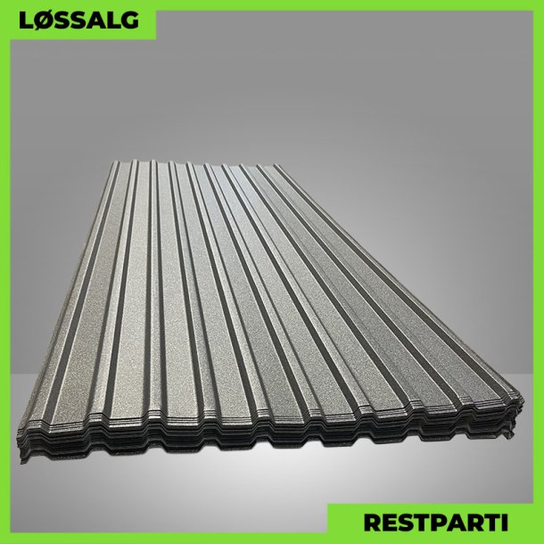 Trapezplade MTP 21 - Restparti - 3000 mm - 0,5 mm - Mat Sort