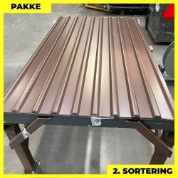 Trapezplade MTP 21 - 2. sortering - 9 stk. af 2000 mm - Brun - 18,6 m