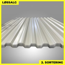 Trapezplade MTP 20 - 2. sortering - 1750 mm - Lysegr