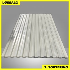 Trapezplade MTP 20 - 2. sortering - 1750 mm - Lysegr