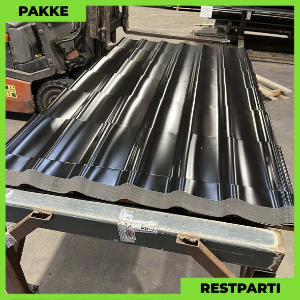 Teglstensprofil Eva - Restparti - 30 stk. af 2220 mm - Sort - 73,2 m