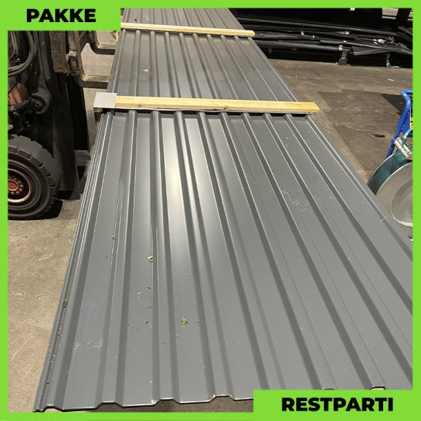Trapezplade MTP 21 - Restparti - 7 stk. af 5000 mm - 0,4 mm - Antracitgr - 36,2 m