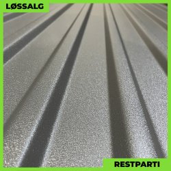 Trapezplade MTP 21 m/ dug - Restparti - 0,6 mm - Grafitgr Mat