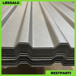 Trapezplade MTP 21 m/ dug - Restparti - 0,6 mm - Grafitgr Mat