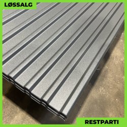 Trapezplade MTP 21 m/ dug - Restparti - 0,6 mm - Grafitgr Mat