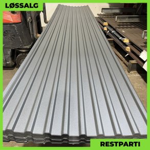 Trapezplade MTP 21 m/ dug - Restparti - 0,6 mm - Grafitgr Mat