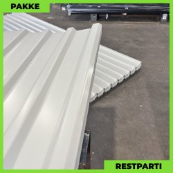 Trapezplade MTP 21 m/ dug - Restparti - 12 stk. af 3000 mm - Lysegr - 37,2 m&sup2;
