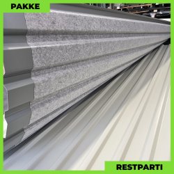 Trapezplade MTP 21 m/ dug - Restparti - 12 stk. af 3000 mm - Lysegr - 37,2 m&sup2;