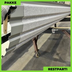 Trapezplade MTP 21 m/ dug - Restparti - 10 stk. af 4250 mm - Lysegr - 43,9 m&sup2;