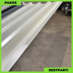 Trapezplade MTP 21 m/ dug - Restparti - 12 stk. af 5000 mm - Lysegr - 62,1 m&sup2;