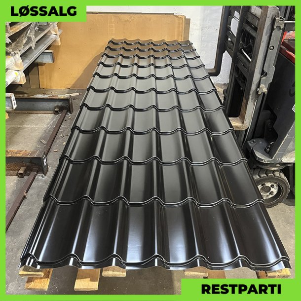 Teglstensprofil Eva - Restparti - 3800 mm - Sort