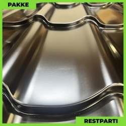 Teglstensprofil Eva - Restparti - 8 stk. af 3620 mm - 0,45 mm - Sort - 31,8 m