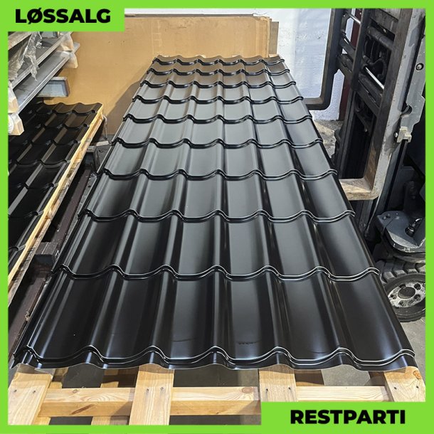 Teglstensprofil Eva - Restparti - 3400 mm - Sort