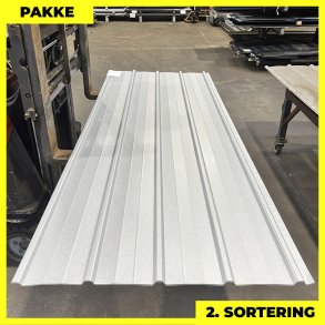 Pandeplade MTP 20/220 - 2. sortering - 4 stk. af 3000 mm - Aluzink - 12,9 m²