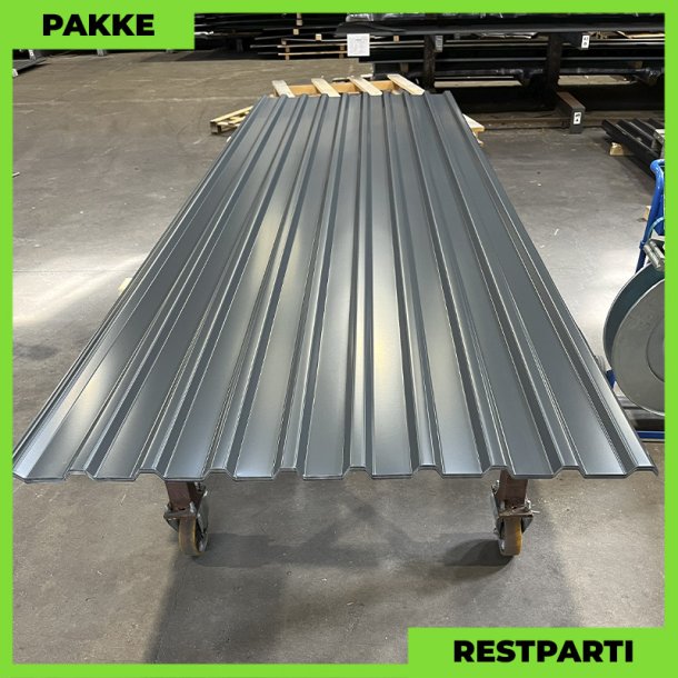 Trapezplade MTP 21 - Restparti - 12 stk. af 3500 mm - Antracitgr - 43,4 m&sup2;