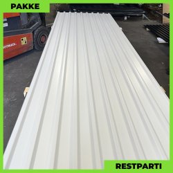 Trapezplade MTP 21 - Restparti - 10 stk. af 3500 mm - Hvid - 36,2 m&sup2;
