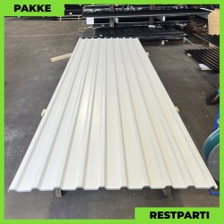 Trapezplade MTP 21 - Restparti - 10 stk. af 3500 mm - Hvid - 36,2 m&sup2;