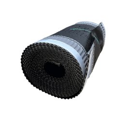 Standard Ventibnd m/ klb - 310 x 5000 mm - Sort