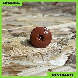 Overlapskrue - 4,8x20 mm - TTAP Torx - RAL 8004 Teglrd - 100 stk.